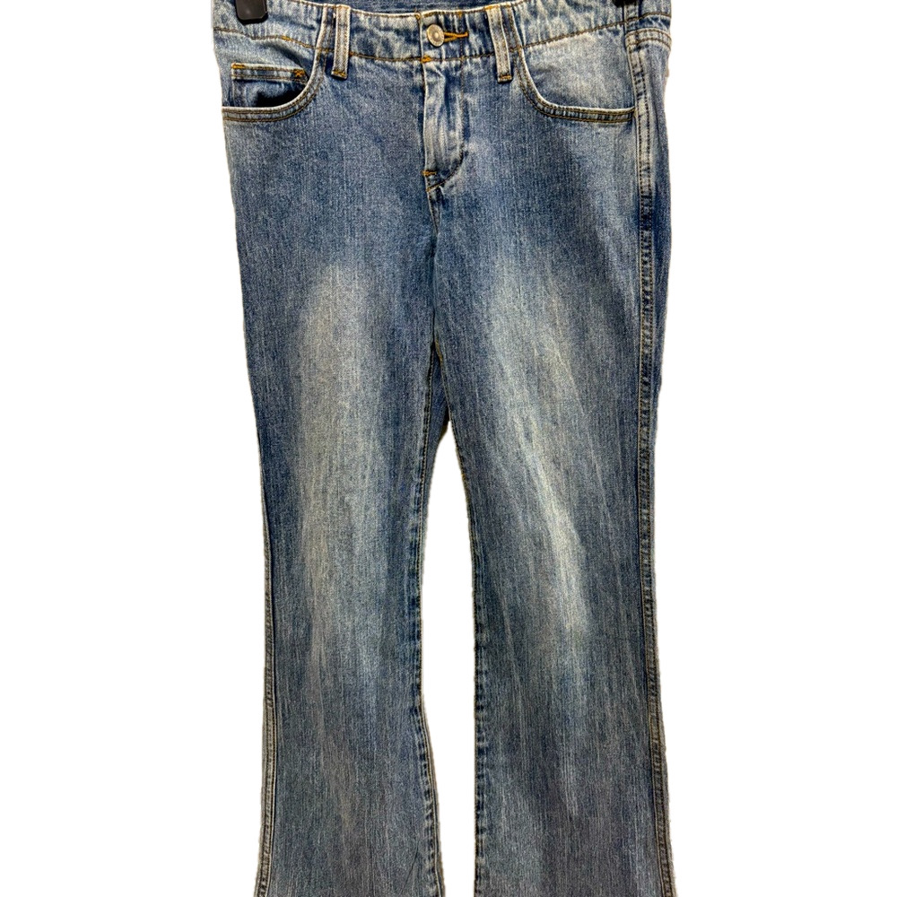 John Galt Low Rise Boot Cut Faded Denim Blue Jeans Size Small